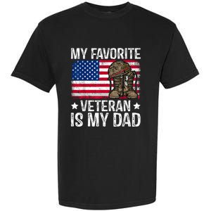 My Favorite Veteran Is My Dad Army Military Veterans Day Garment-Dyed Heavyweight T-Shirt