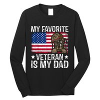 My Favorite Veteran Is My Dad Army Military Veterans Day Long Sleeve Shirt