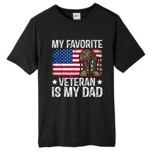 My Favorite Veteran Is My Dad Army Military Veterans Day Tall Fusion ChromaSoft Performance T-Shirt