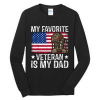 My Favorite Veteran Is My Dad Army Military Veterans Day Tall Long Sleeve T-Shirt