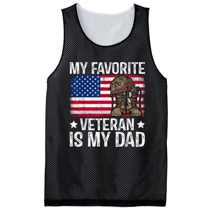 My Favorite Veteran Is My Dad Army Military Veterans Day Mesh Reversible Basketball Jersey Tank