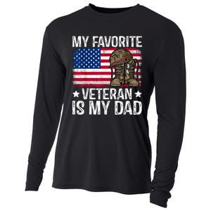 My Favorite Veteran Is My Dad Army Military Veterans Day Cooling Performance Long Sleeve Crew