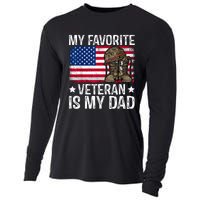 My Favorite Veteran Is My Dad Army Military Veterans Day Cooling Performance Long Sleeve Crew