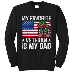 My Favorite Veteran Is My Dad Army Military Veterans Day Tall Sweatshirt