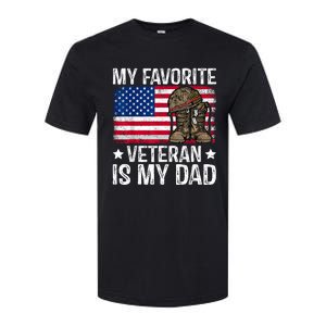 My Favorite Veteran Is My Dad Army Military Veterans Day Softstyle CVC T-Shirt