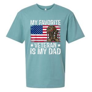 My Favorite Veteran Is My Dad Army Military Veterans Day Sueded Cloud Jersey T-Shirt