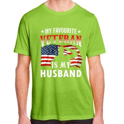 My Favorite Veteran Is My Husband Veteran's Day Veterans Gift Adult ChromaSoft Performance T-Shirt