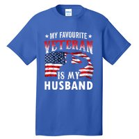 My Favorite Veteran Is My Husband Veteran's Day Veterans Gift Tall T-Shirt