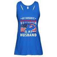 My Favorite Veteran Is My Husband Veteran's Day Veterans Gift Ladies Essential Flowy Tank