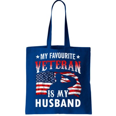 My Favorite Veteran Is My Husband Veteran's Day Veterans Gift Tote Bag