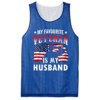 My Favorite Veteran Is My Husband Veteran's Day Veterans Gift Mesh Reversible Basketball Jersey Tank