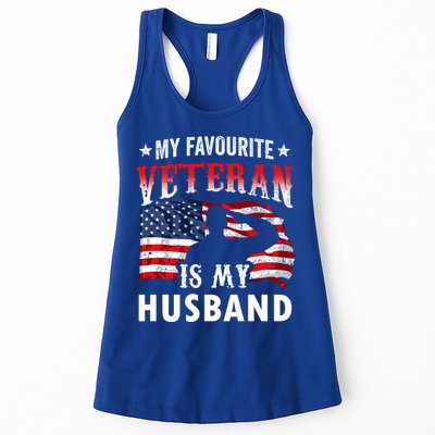 My Favorite Veteran Is My Husband Veteran's Day Veterans Gift Womens Tank Top