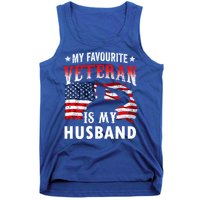 My Favorite Veteran Is My Husband Veteran's Day Veterans Gift Tank Top