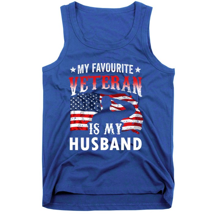 My Favorite Veteran Is My Husband Veteran's Day Veterans Gift Tank Top