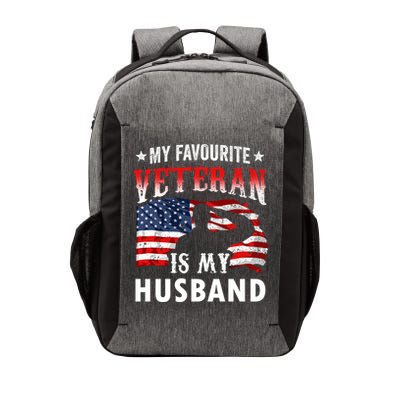My Favorite Veteran Is My Husband Veteran's Day Veterans Gift Vector Backpack