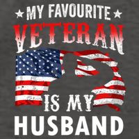 My Favorite Veteran Is My Husband Veteran's Day Veterans Gift Vector Backpack