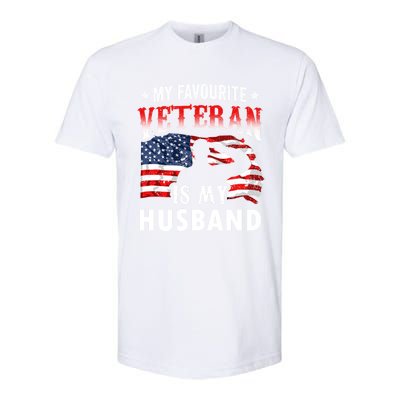 My Favorite Veteran Is My Husband Veteran's Day Veterans Gift Softstyle CVC T-Shirt