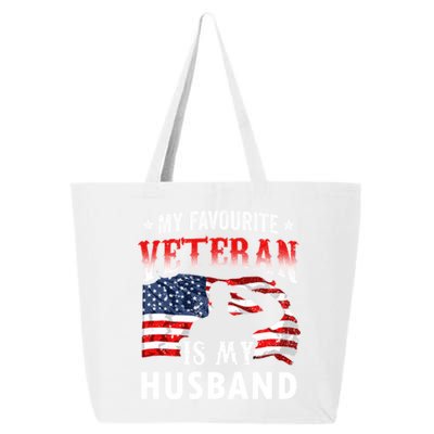 My Favorite Veteran Is My Husband Veteran's Day Veterans Gift 25L Jumbo Tote