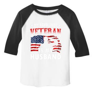 My Favorite Veteran Is My Husband Veteran's Day Veterans Gift Toddler Fine Jersey T-Shirt