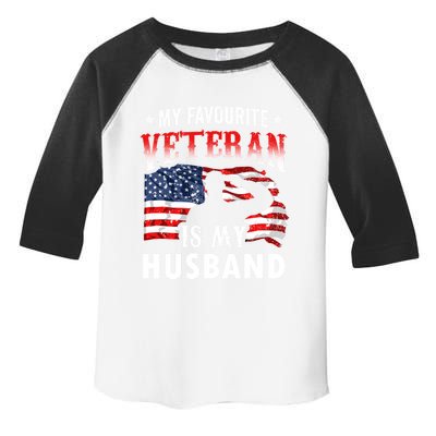 My Favorite Veteran Is My Husband Veteran's Day Veterans Gift Toddler Fine Jersey T-Shirt