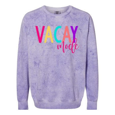 Matching Family Vacation Vacay Mode Summer Colorblast Crewneck Sweatshirt