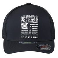 Military Family Veteran Support My Dad US Veteran Patriotic Flexfit Unipanel Trucker Cap