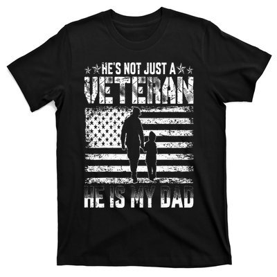 Military Family Veteran Support My Dad US Veteran Patriotic T-Shirt