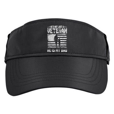 Military Family Veteran Support My Dad US Veteran Patriotic Adult Drive Performance Visor