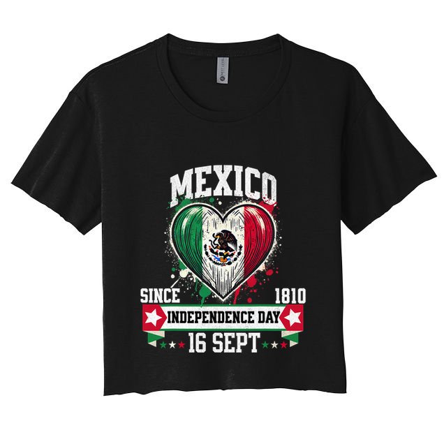 Mexico Flag Vintage Mexican Patriotic Mexican Flag Crop Top