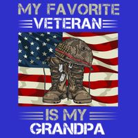 My Favorite Veteran Is My Grandpa American Flag Cool Gift 16 in Basic Backpack