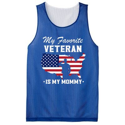 My Favorite Veteran Is My Mommy Mesh Reversible Basketball Jersey Tank