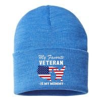 My Favorite Veteran Is My Mommy Sustainable Knit Beanie