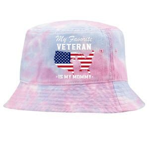 My Favorite Veteran Is My Mommy Tie-Dyed Bucket Hat