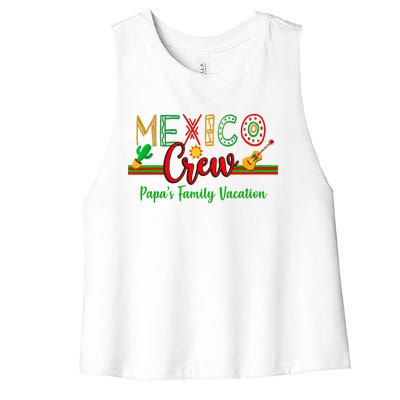 Mexico Family Vacation Colorful Group Matching  Women's Racerback Cropped Tank