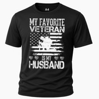 My Favorite Veteran Is My Husband Military Cooling Performance Crew T-Shirt