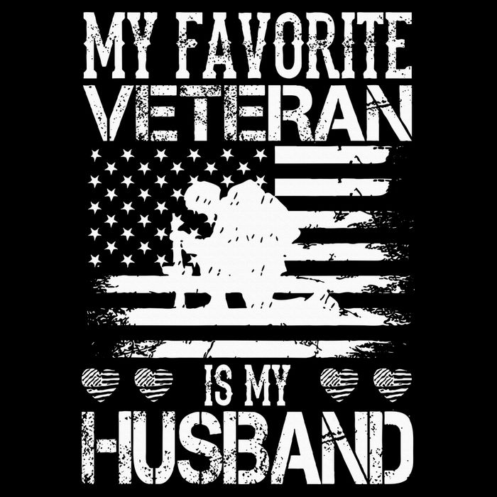 My Favorite Veteran Is My Husband Military Cooling Performance Crew T-Shirt
