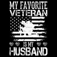 My Favorite Veteran Is My Husband Military Impact Tech Backpack