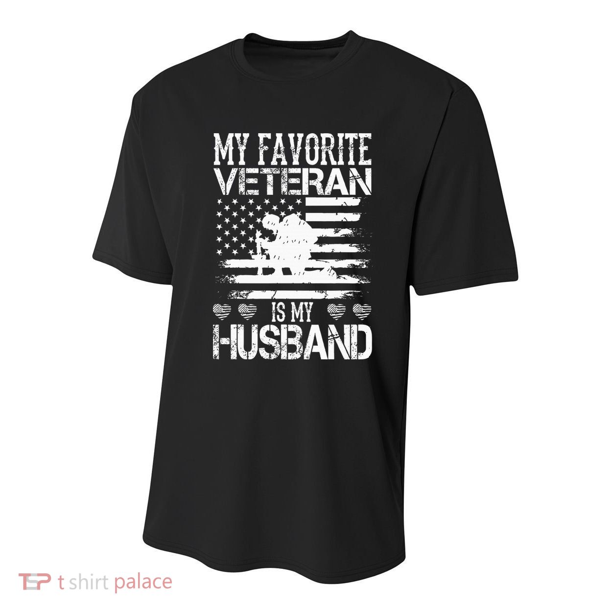 My Favorite Veteran Is My Husband Military Youth Performance Sprint T-Shirt