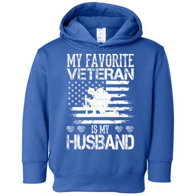 My Favorite Veteran Is My Husband Military Toddler Hoodie