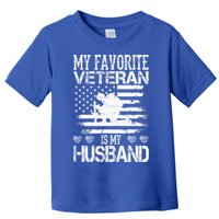 My Favorite Veteran Is My Husband Military Toddler T-Shirt