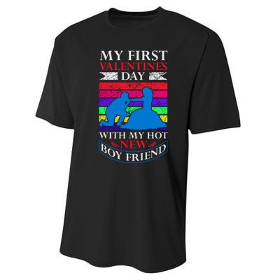 My First Valentine's Day With My Hot New Boyfriend Performance Sprint T-Shirt