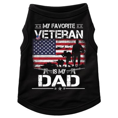 My Favorite Veteran Is My Dad Gift Flag Father Veterans Day Funny Gift Doggie Tank