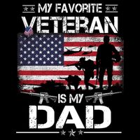 My Favorite Veteran Is My Dad Gift Flag Father Veterans Day Funny Gift Drawstring Bag