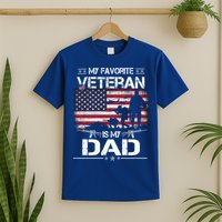 My Favorite Veteran Is My Dad Gift Flag Father Veterans Day Funny Gift T-Shirt