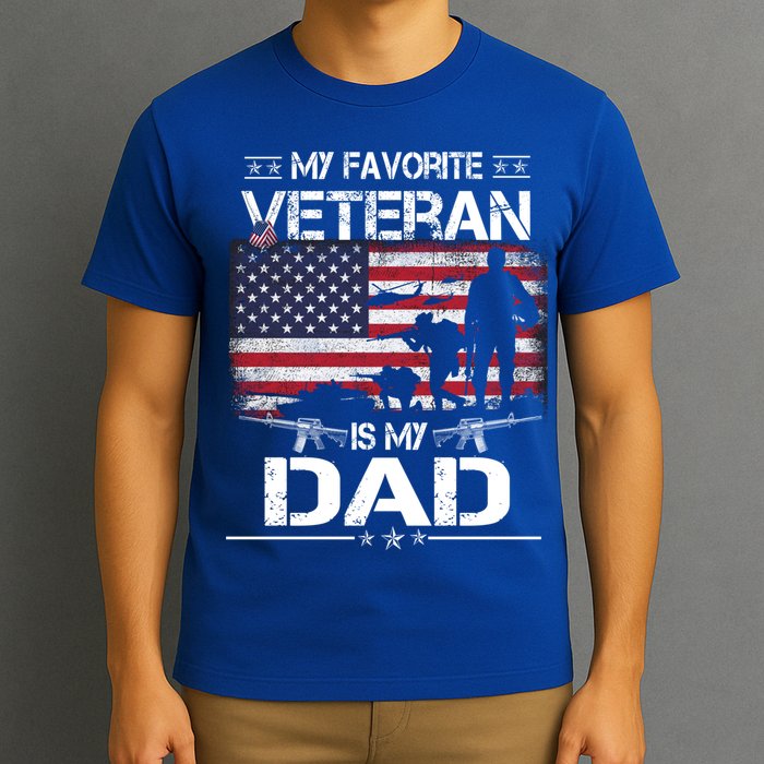 My Favorite Veteran Is My Dad Gift Flag Father Veterans Day Funny Gift T-Shirt