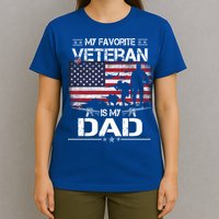 My Favorite Veteran Is My Dad Gift Flag Father Veterans Day Funny Gift T-Shirt