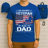 My Favorite Veteran Is My Dad Gift Flag Father Veterans Day Funny Gift T-Shirt