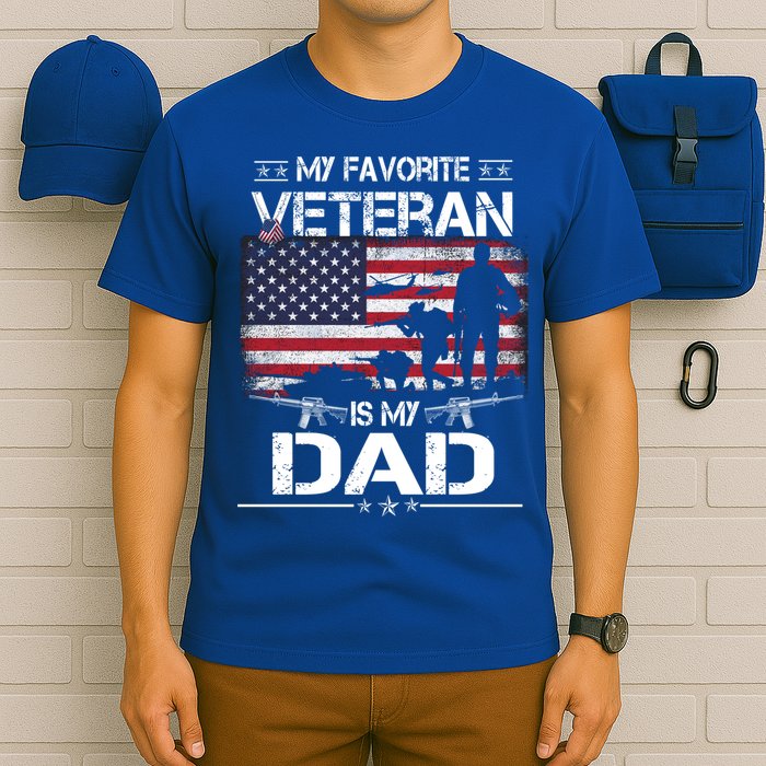 My Favorite Veteran Is My Dad Gift Flag Father Veterans Day Funny Gift T-Shirt