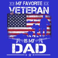My Favorite Veteran Is My Dad Gift Flag Father Veterans Day Funny Gift T-Shirt