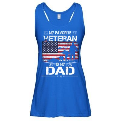 My Favorite Veteran Is My Dad Gift Flag Father Veterans Day Funny Gift Ladies Essential Flowy Tank